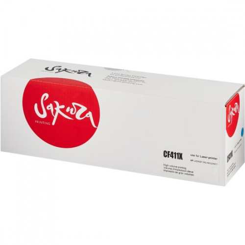 Картридж Sakura cf411x для HP Laserjet pro m452nw, m452dn, m477fnw, m477fdw, m477fdn, m377dw, синий, 5000 к.