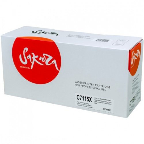 Картридж Sakura с7115x для лазерного принтера HPlaserjet 1000/1200/1200n/1200se/1220/1220se/3300/3310/3320/3320n/333, черный 3500 к.